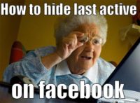 How to hide last active on facebook