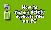 delete duplicate files