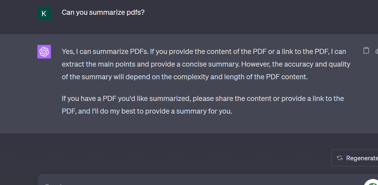 Can ChatGPT Summarize PDFs