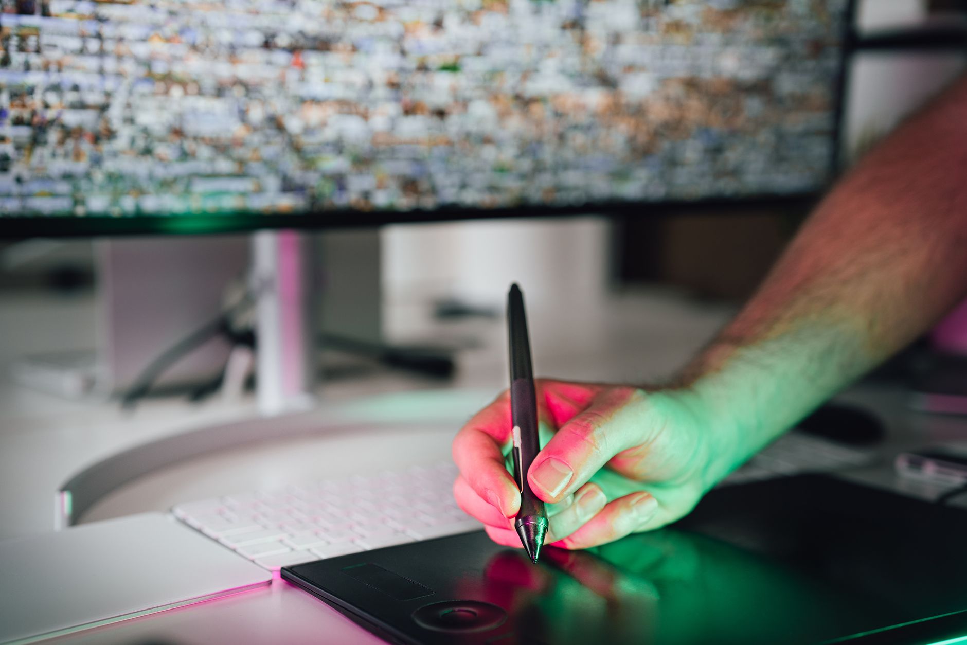 Best AI Image Generator Tools in 2026: Midjourney vs Leonardo vs Adobe Firefly for Indian Creators Digital artist using graphics tablet in AI creative workspace