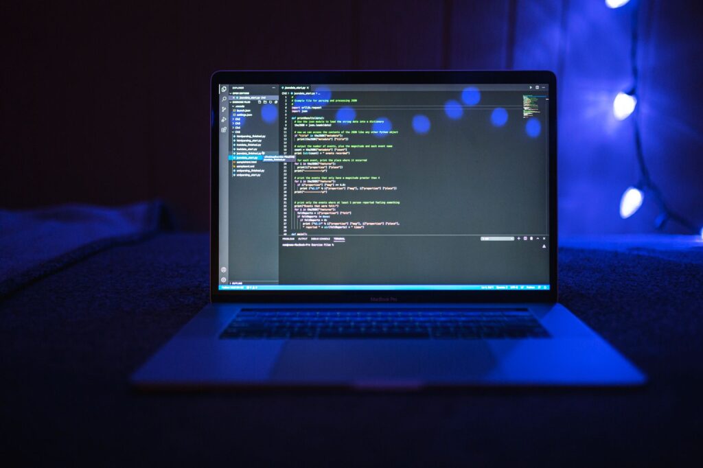 AI coding interface on laptop screen for developers India