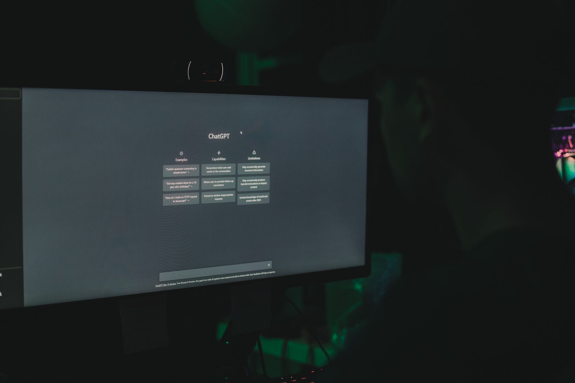 Person using AI assistant on computer screen representing GitHub Copilot and Windsurf AI features