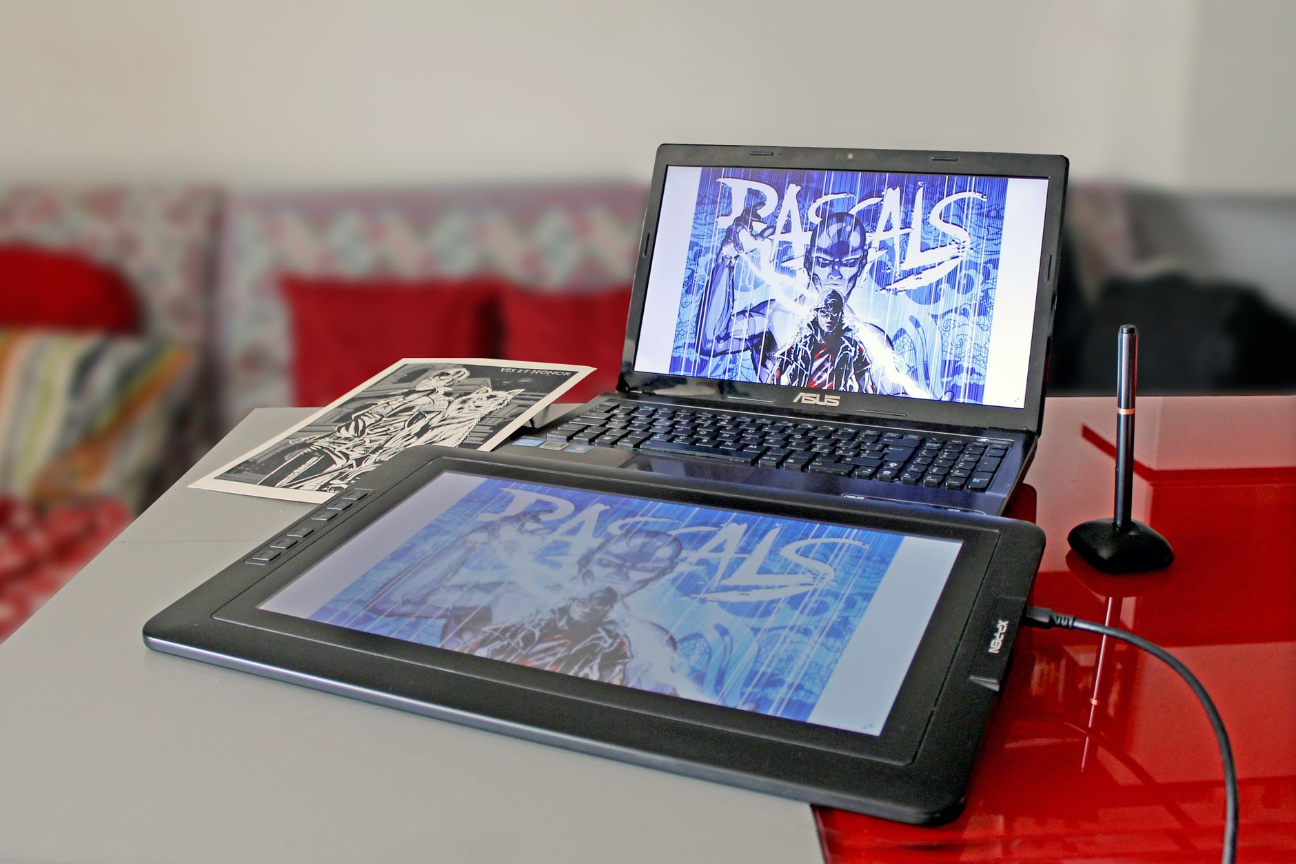 Figma vs Penpot in 2026: Which Design Tool Should Indian Developers and Designers Choose? Digital design workflow with laptop and drawing tablet for UI design