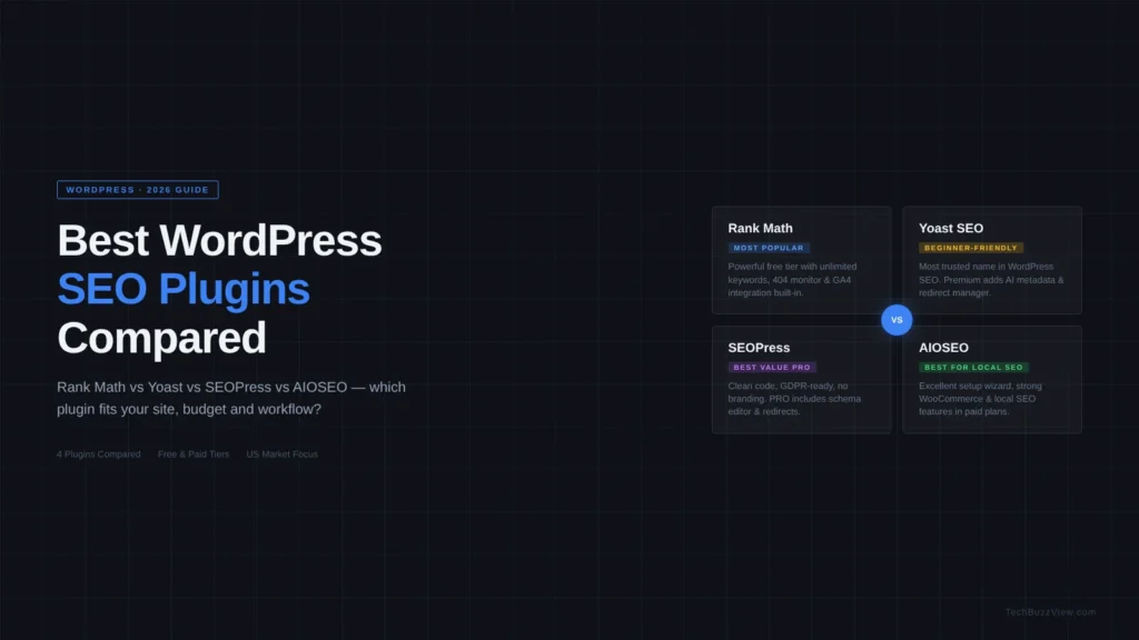 Best WordPress SEO Plugins 2026: Rank Math vs Yoast vs SEOPress vs AIOSEO comparison